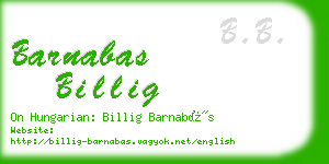 barnabas billig business card